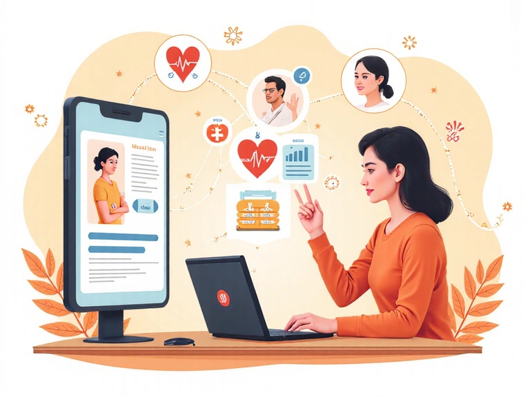 Ilustración de comunicación segura y personalización